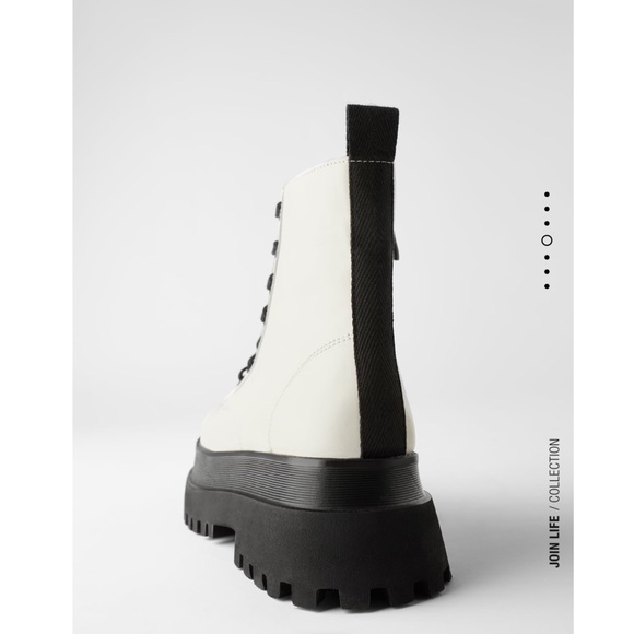 🆂🅾︎🅻🅳 Zara Ankle Leather Boots Treaded Sole - Picture 7 of 11
